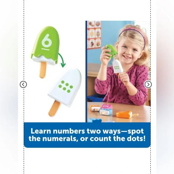 Learning Resources Smart Snacks Number Pops, Set of 10, Ages 2 + - Picture 3 of 7